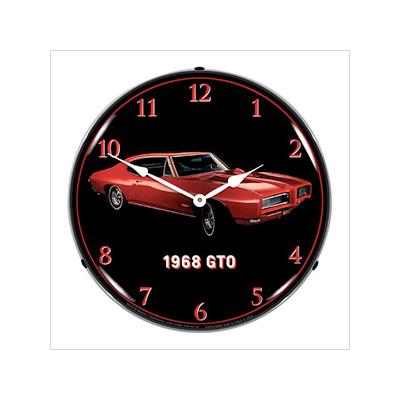 Collectable Sign and Clock 1968 Pontiac GTO Backlit Wall Clock