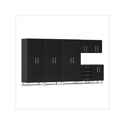 Ulti-MATE Garage Cabinets 7-Piece Garage Cabinet Kit in Midnight Black Metallic