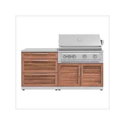 NewAge Outdoor Kitchens Grove 4-Piece Outdoor Kitchen Set with 40-Inch Natural Gas Platinum Grill