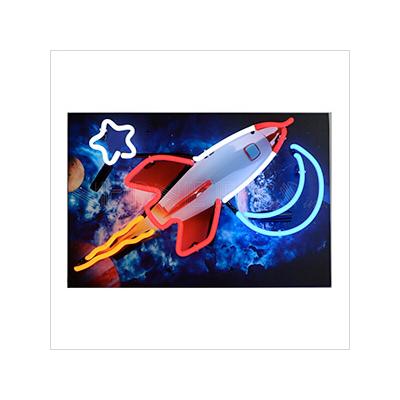 Neonetics Outer Space Rocket 18-Inch Neon Sign