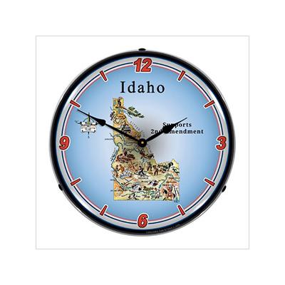 Collectable Sign and Clock Idaho Supports the 2nd Amendment Backlit Wall Clock