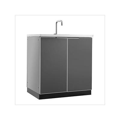 NewAge Outdoor Kitchens Aluminum Slate Grey 2-Door Sink Cabinet