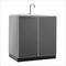 NewAge Outdoor Kitchens Aluminum Slate Grey 2-Door Sink Cabinet