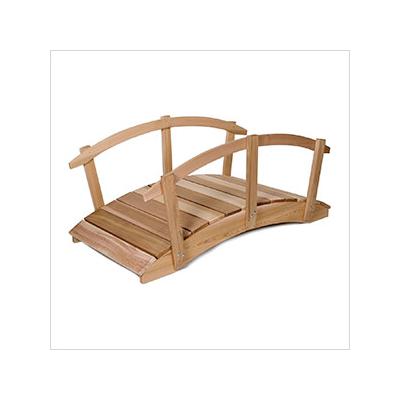 All Things Cedar 6-Foot Garden Bridge with Side Rails