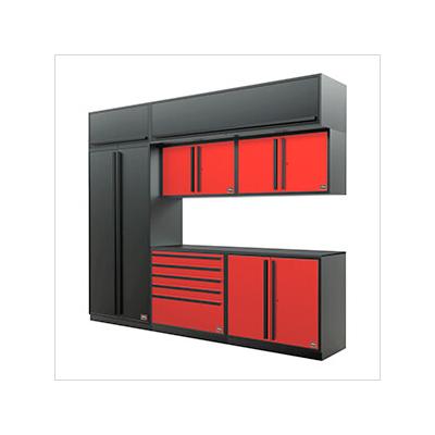 Proslat Garage Cabinets Barrett-Jackson 8-Piece Garage Cabinet System with Powder Coated Countertop