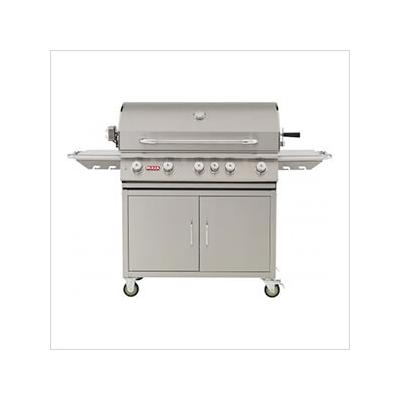 Bull Outdoor Products Brahma 38-Inch 5-Burner 90K BTUs Grill Cart with Lights and Rotisserie (Liquid Propane)
