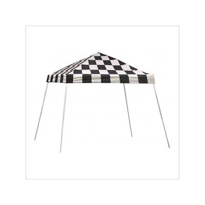 ShelterLogic 10x10 Slanted Pop-up Canopy with Black Roller Bag (Checkered Flag Cover)