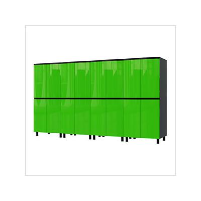 Contur Cabinet 10' Premium Lime Green Garage Cabinet System