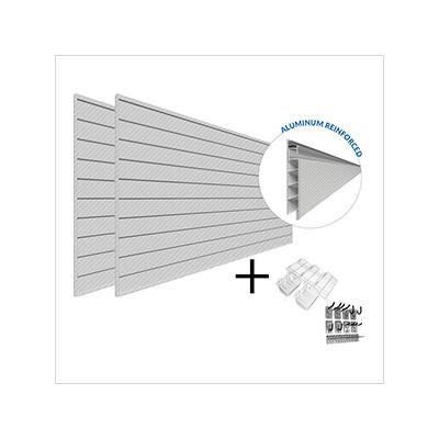 Proslat PROCORE+ PVC Silver Grey Carbon Fiber Slatwall Ultimate Bundle