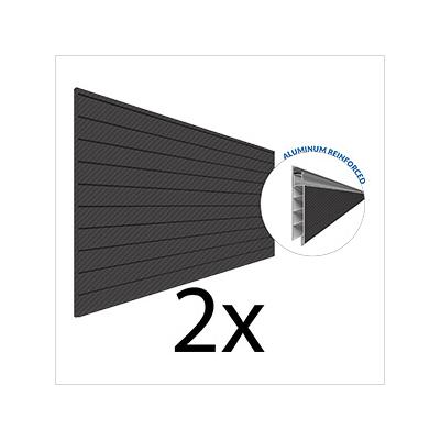 Proslat 8 ft. x 4 ft. PROCORE+ PVC Carbon Fiber Slatwall (2-Pack)