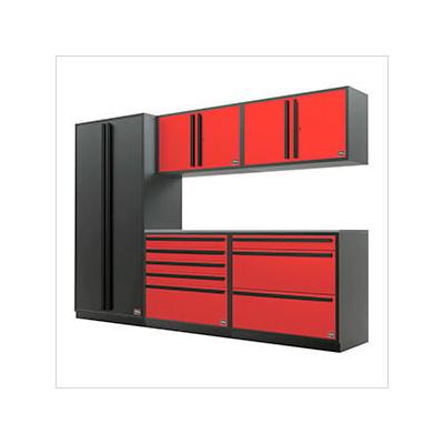 Proslat Garage Cabinets Barrett-Jackson 6-Piece Garage Cabinet System with Stainless Steel Countertop