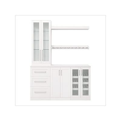 NewAge Home Bar White 7-Piece Cabinet Set