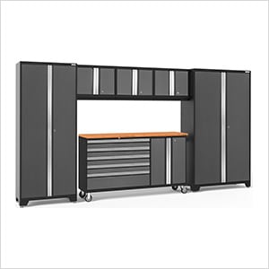 NewAge Garage Cabinets BOLD Grey 6-Piece Project Center Set with Bamboo Top