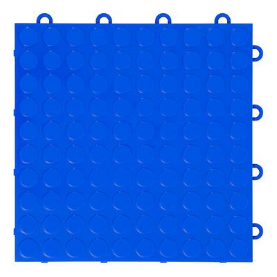 GearTile Coin Pattern 12" x 12" Royal Blue Garage Floor Tile (12 Pack)