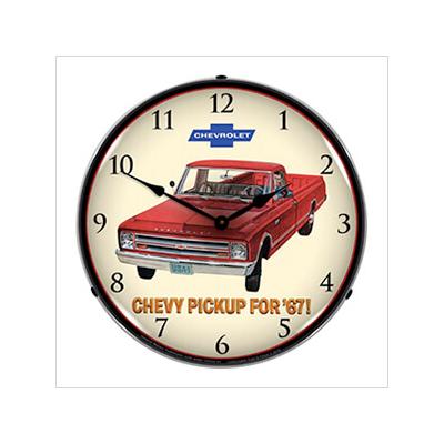 Collectable Sign and Clock 1967 Chevrolet Pickup Backlit Wall Clock