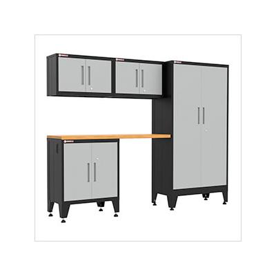 Armadillo Tough Grey 5-Piece Garage Cabinet Set with Levelers