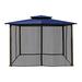 Paragon Outdoor 10 x 12 ft. Soft Top Gazebo with Mosquito Netting (Navy Canopy)