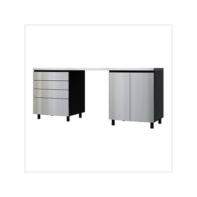 Contur Cabinet 7.5' Premium Stainless Steel Garage Cabinet System with Stainless Steel Tops