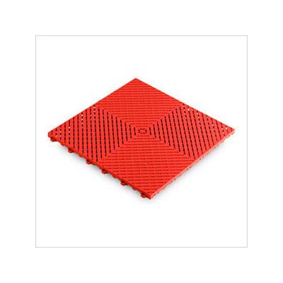 Swisstrax Ribtrax Smooth Pro Racing Red Garage Floor Tile (24-Pack)