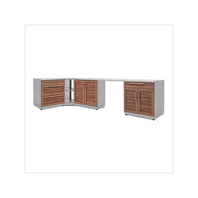 NewAge Outdoor Kitchens Grove 6-Piece Outdoor Kitchen Set with Countertops and Covers