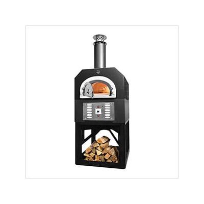 Chicago Brick Oven 38" x 28" Hybrid Countertop Natural Gas / Wood Pizza Oven (Solar Black - Residential)