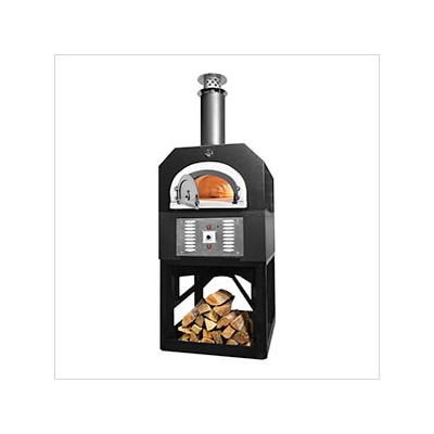 Chicago Brick Oven 38" x 28" Hybrid Countertop Liquid Propane / Wood Pizza Oven (Solar Black - Residential)