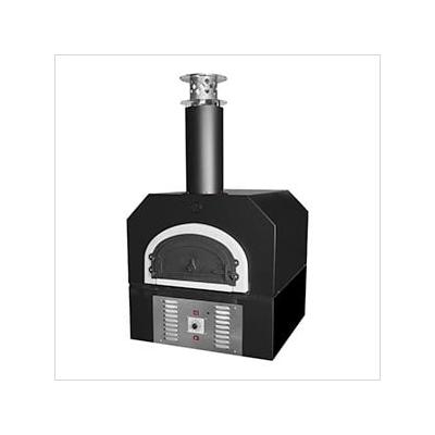 Chicago Brick Oven 38" x 28" Hybrid Countertop Liquid Propane / Wood Pizza Oven (Solar Black - Commercial)