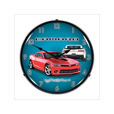 Collectable Sign and Clock 2014 SS Hot Red Camaro Backlit Wall Clock