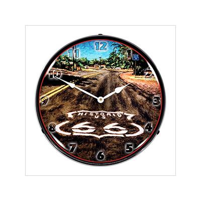 Collectable Sign and Clock Historic US 66 Backlit Wall Clock