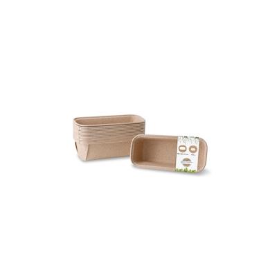 BIOZOYG 675 Stück Backform 16 x 5,5 x 5 cm Kakaopapier, Rechteckige Kastenformen - Kompostierbare Kuchenform, Backschale, biologisch abbaubar Image