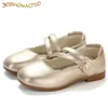 Mädchen Schuhe Prinzessin Floral Große Mädchen Schuhe Kinder Schuhe Für Mädchen Weiche PU Leder Mit Blumen Süße Nette Kinder Wohnungen Mary Jane