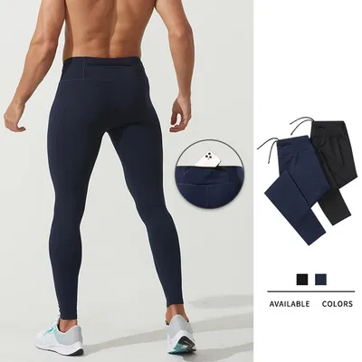 Leggings de compression avec poche pour homme collants de fitness sous-vêtements longs pantalons