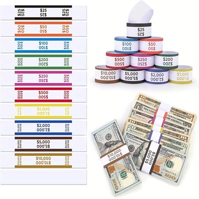 100pcs Self-sealing Currency Straps - Money Bands ...