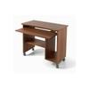 Schreibtisch-Computerhalter aus antikem Nussbaum mit Rädern H.76 L.93 P.48,5 cm