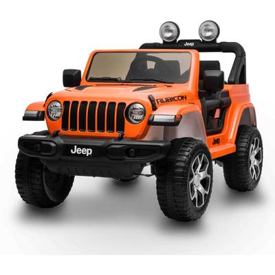Jeep wrangler rubicon Coche de batería 12V para niños, licencia oficial, mando, luces y sonidos