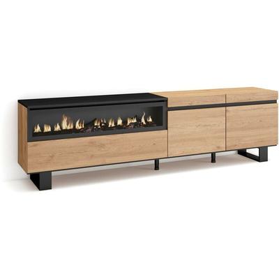 Skraut Home - TV-Schrank, Lowboard, für Wohnzimmer und Esszimmer, 200x57x35cm, Für TV-Geräte bis zu Image