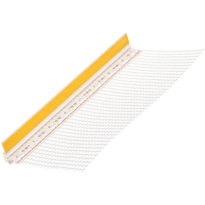 PROTEKTOR 37909 PVC Anputzleiste mit Schutzlippe & Gewebe Stärke 9 mm 260cm 50 St Weiß Image