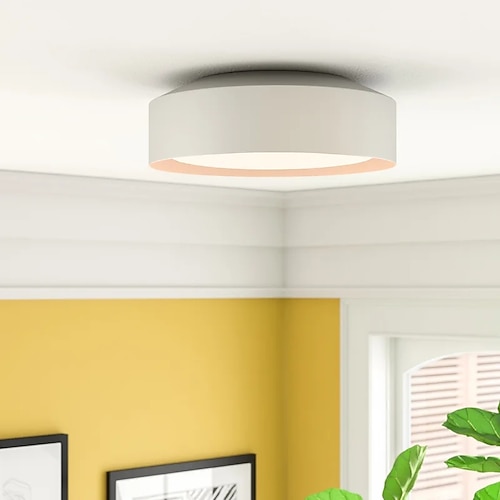 eingebettete Deckenleuchte 15,6/19,5 Zoll LED-Deckenleuchte mattschwarz interne goldfarbene Holzmaserung Innenbeleuchtung Deckenleuchte geeignet für Schlafzimmer und Korridor AC220V Image
