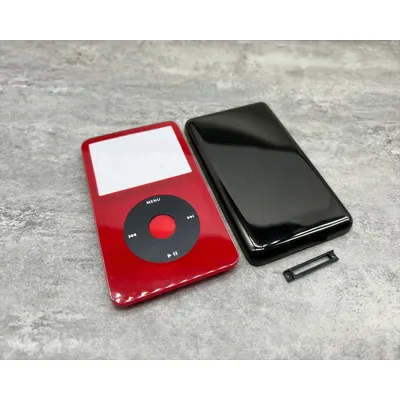 red front faceplate back case housing black clickwheel red center button for iPod 5th gen video 30gb