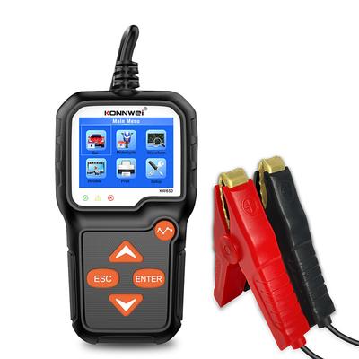StarFire KONNWEI KW650 Car Motorcycle Battery Tester 12V 6V Battery System Analyzer 2000CCA Charging Cranking Test Tools for the Car