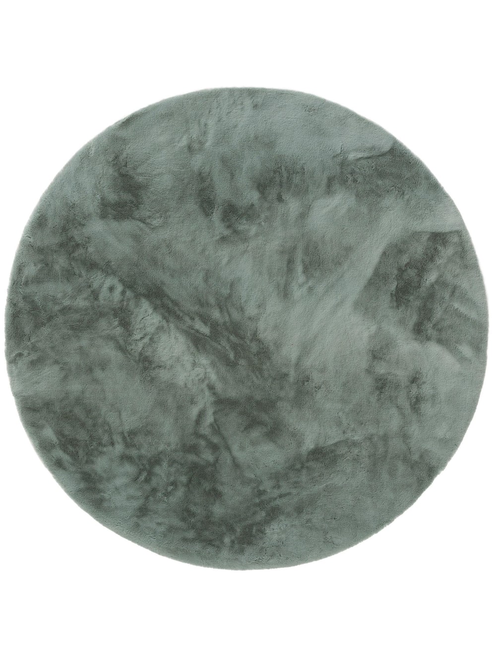 Tapis de fausse fourrure menthe D 180 rond