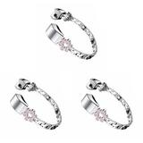 Bracelets Bangles Diamantes Para Acrilicas Stainless Steel Wristband 3 Pack
