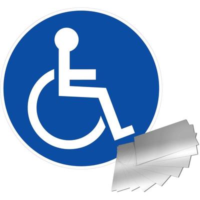 Novap - Panneau Logo handicapé - Alu Ø450mm - 4011585