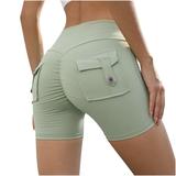 PXEVL Pull on Shorts Women 7-9 Inch Inseam Lightweight Soft Mid Rise Wide-Leg Cruise Shorts Elastic Butt Lifting Golf Shorts with 2 Pockets Green M
