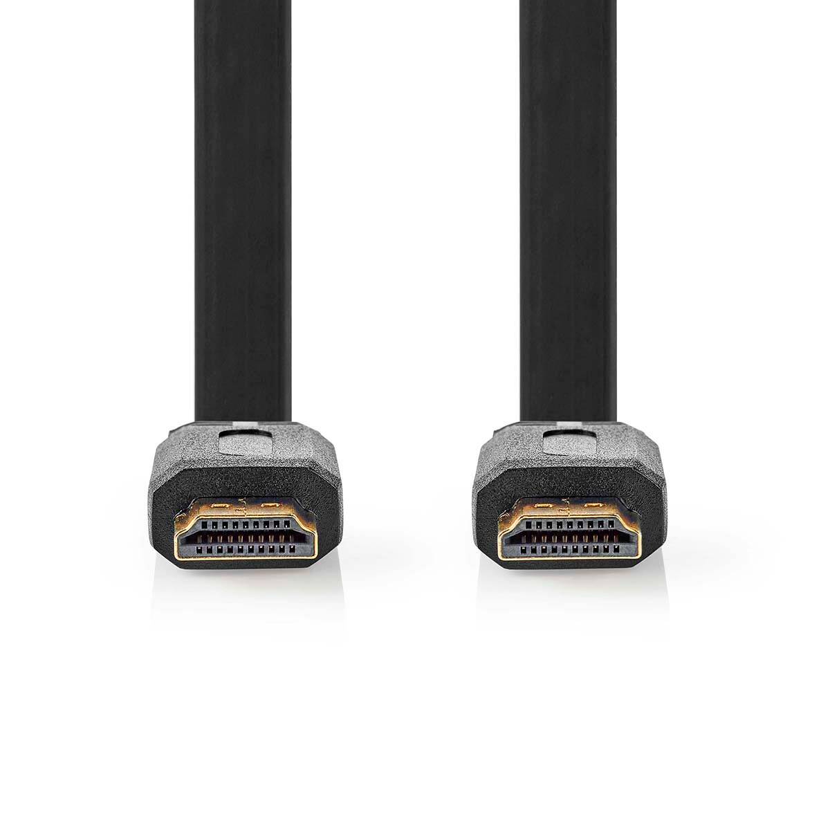 Nedis High Speed HDMI Kabel mit Ethernet - HDMI Stecker - HDMI Stecker - 4K@30Hz - 10.2 Gbps - 3.00 m - Flach - PVC - Schwarz - Umschlag Image