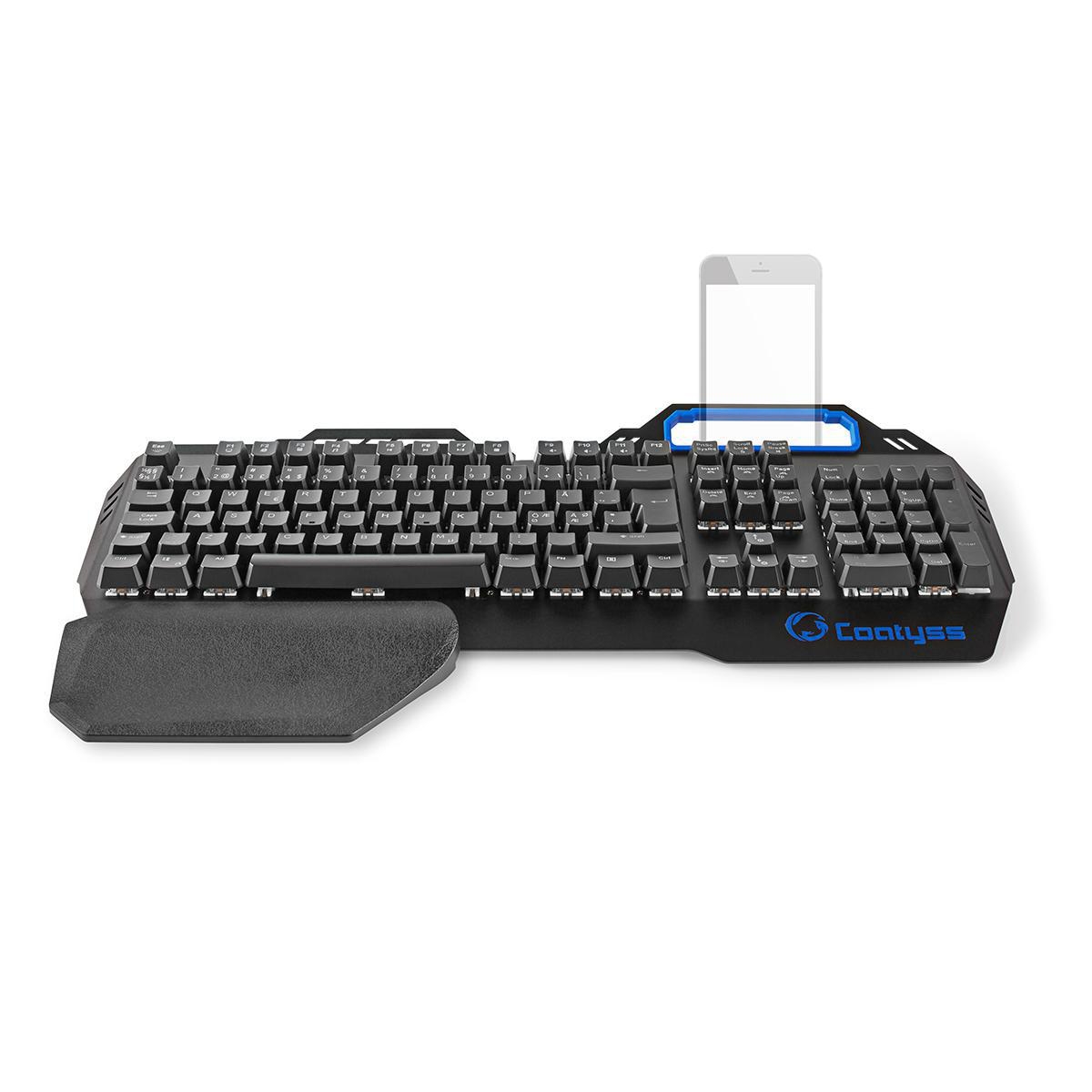 Nedis Wired Gaming Keyboard - USB - Mechanische Tasten - RGB - Nordisch - ND-Layout - Stromversorgung über USB - Netzkabellänge: 1.70 m - Gaming Image