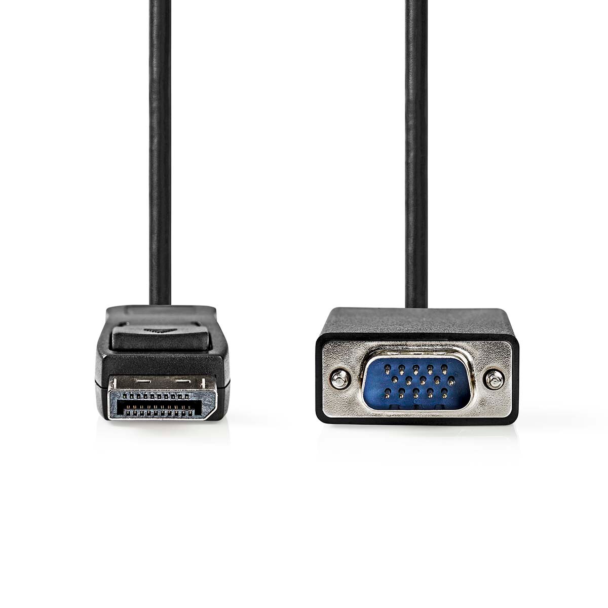 Nedis VGA-Kabel - DisplayPort Stecker - VGA Stecker - Vernickelt - Maximale Auflösung: 1080p - 2.00 m - Rund - PVC - Schwarz - Box Image