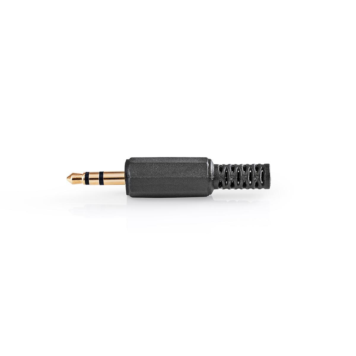Nedis Audio-Anschluss - Gerade - Stecker - Vergoldet - Lötung - Kabeleingangsdurchmesser: 4.0 mm - PVC - Gold / Schwarz - 25 Stück - Umschlag Image