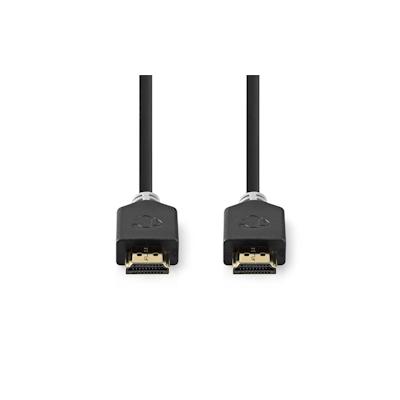 Nedis High Speed HDMI Kabel mit Ethernet - HDMI Stecker - HDMI Stecker - 4K@60Hz - ARC - 18 Gbps - 1.00 m - Rund - PVC - Anthrazit - Box Image