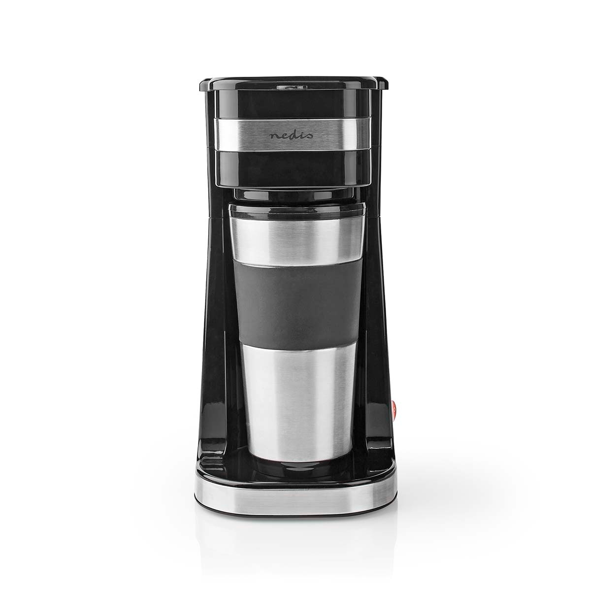 Nedis Kaffeemaschine - Filter Kaffee - 0.4 l - 1 Tassen - Schwarz / Silber Image